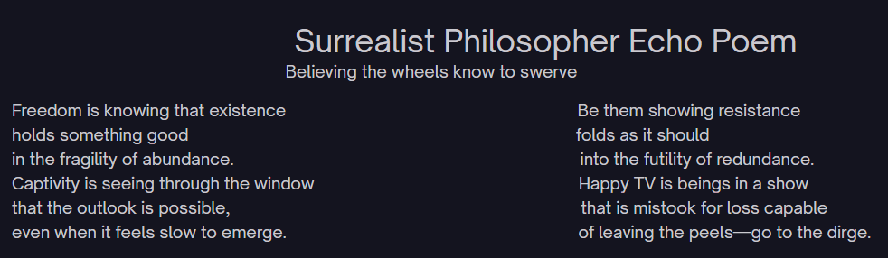 Surrealist Philosopher Echo&nbsp;Poem